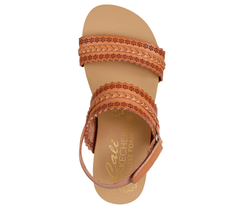 Skechers Womens Summers Coastal Stroll Wedge Sandals