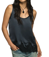 Lucky Brand Womens Lace Hem Swing Tank Top