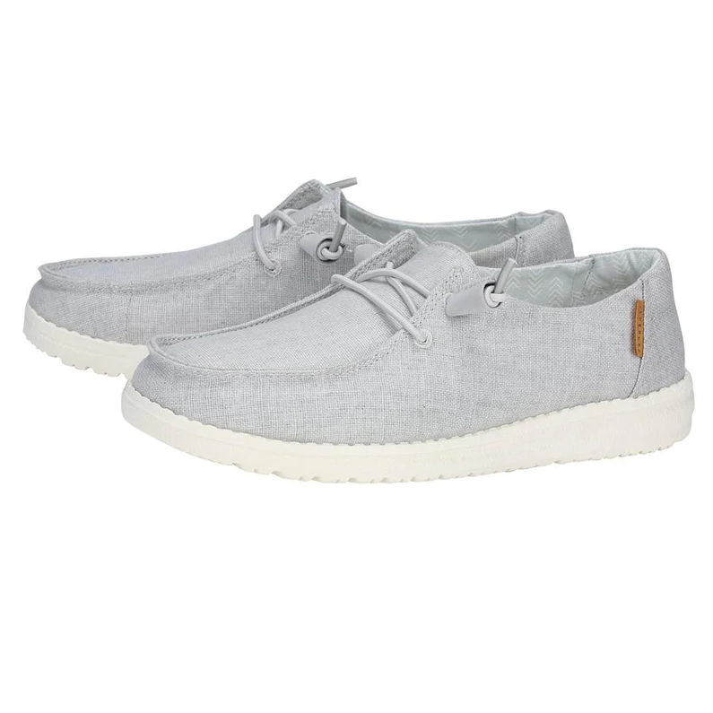 Hey Dude Womens Wendy Chambray Slip-On Shoes