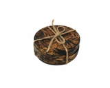 Lipper International Acacia  Burl Finish Coaster Set - 4 Piece