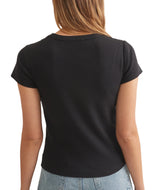 Marine Layer Womens Lexi Rib Sun-In Crew Short Sleeve T-Shirt