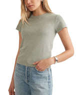 Marine Layer Womens Lexi Rib Sun-In Crew Short Sleeve T-Shirt