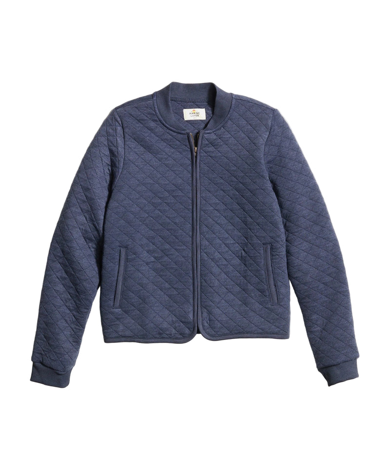 Marine Layer Womens Corbet Quilted Bomber Jacket
