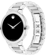 Movado Mens Portfolio Silver Black Dial Watch