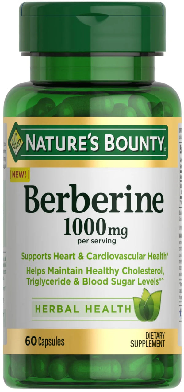 Nature's Bounty Berberine Capsules - 1000mg - 60 Count