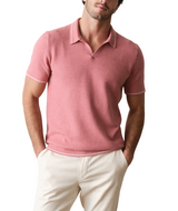 Marine Layer Mens Liam Sweater Short Sleeve Polo Shirt
