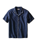 Marine Layer Mens Embroidered Resort Short Sleeve Shirt
