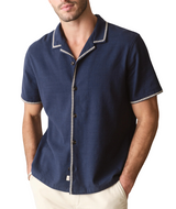 Marine Layer Mens Embroidered Resort Short Sleeve Shirt