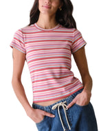 Marine Layer Womens Lexi Rib Sun-In Crew Short Sleeve T-Shirt