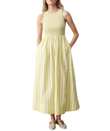 Marine Layer Womens Darcy Poplin Smocked Dress