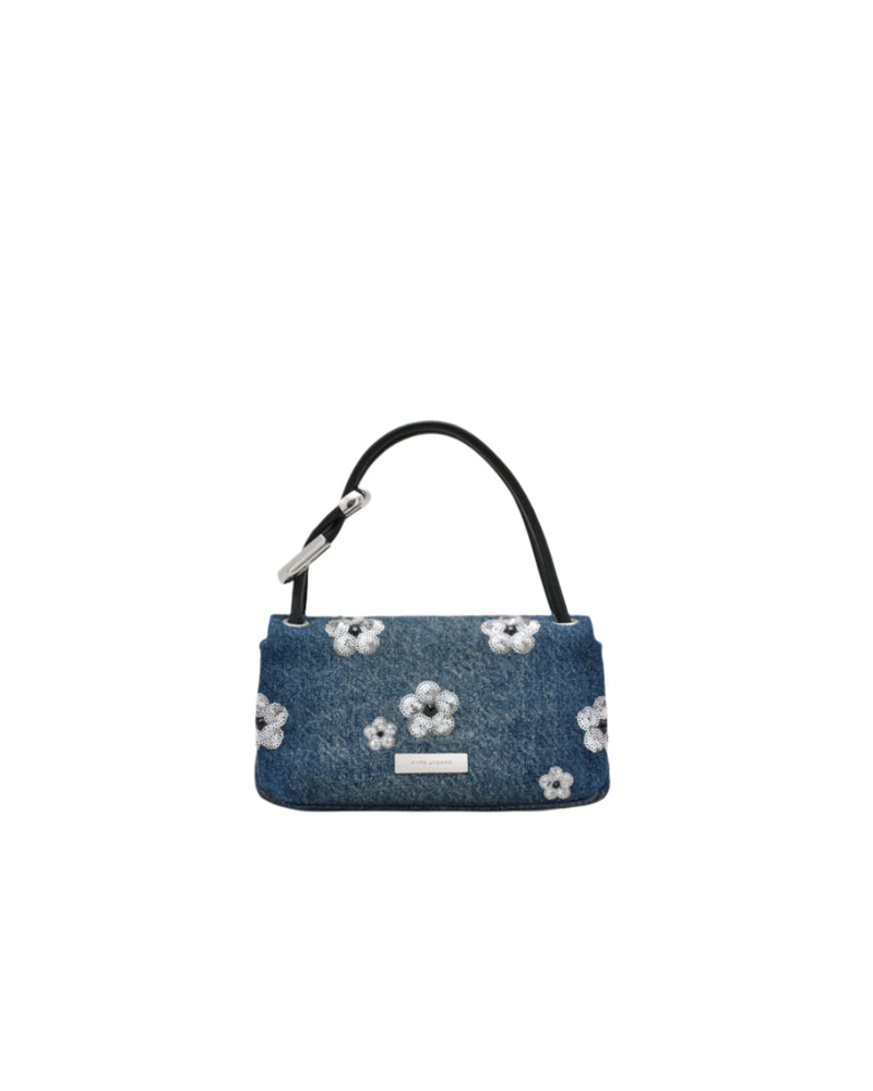 Marc Jacobs The Sequin Daisy Denim Mini Dual Shoulder Handbag