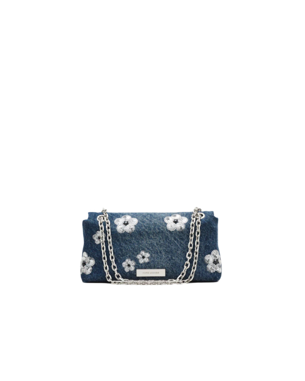 Marc Jacobs The Sequin Daisy Denim Dual Chain Shoulder Handbag