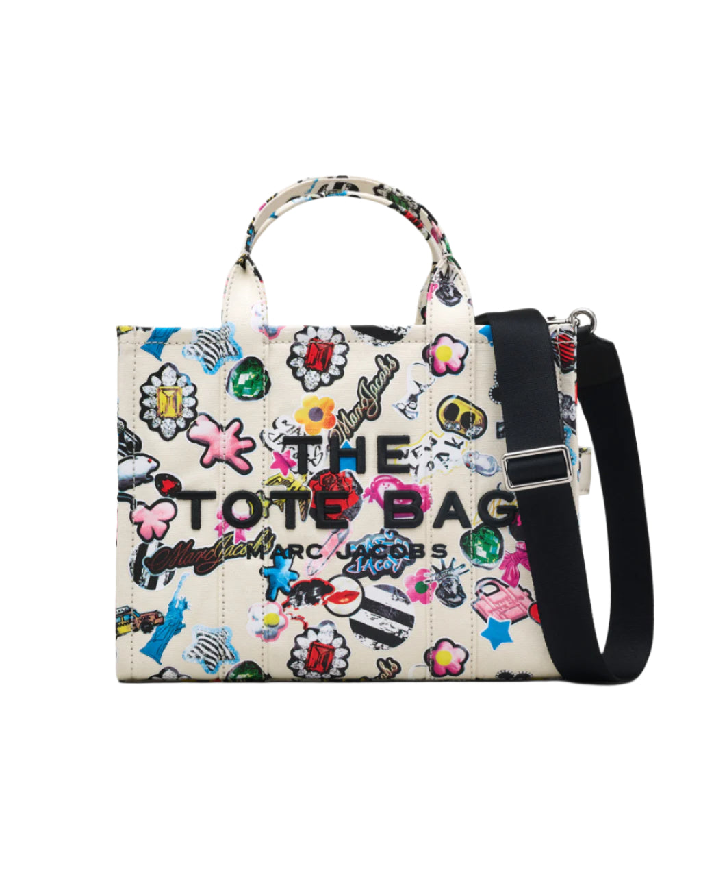 Marc Jacobs The Sticker Canvas Small Tote Handbag