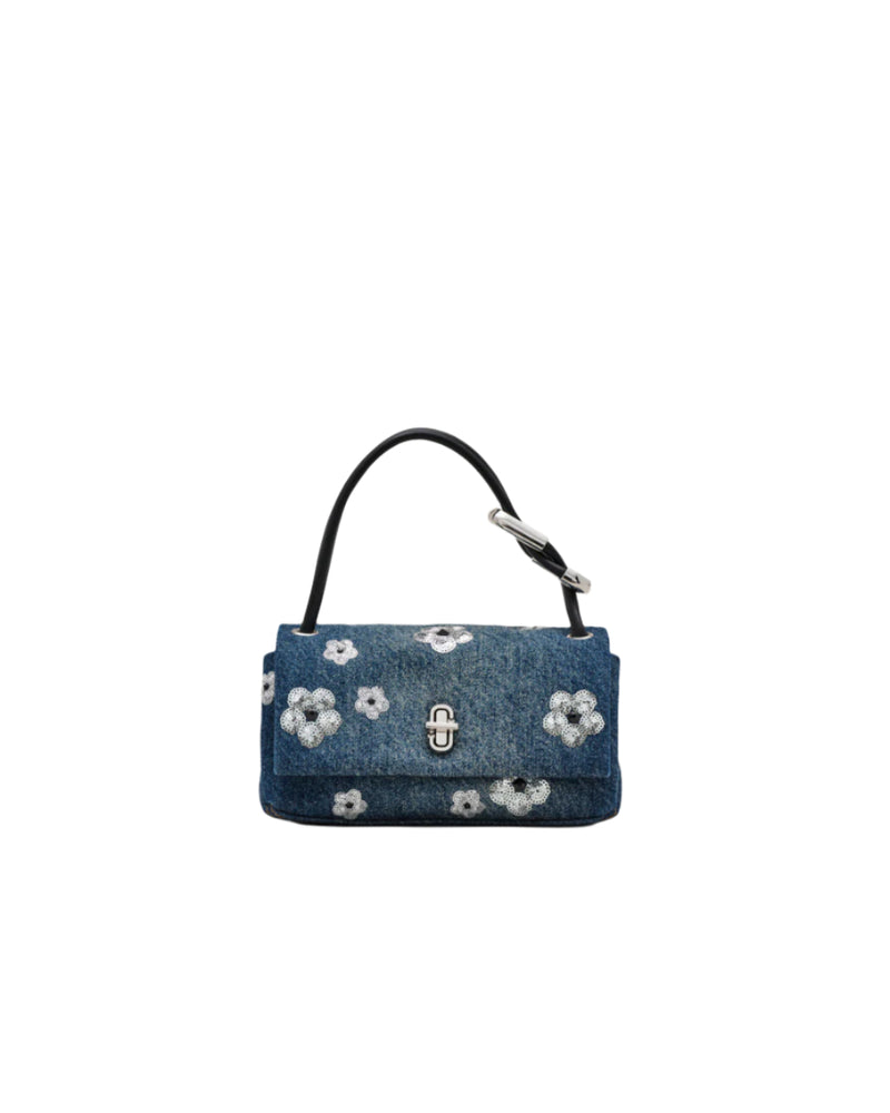 Marc Jacobs The Sequin Daisy Denim Mini Dual Shoulder Handbag