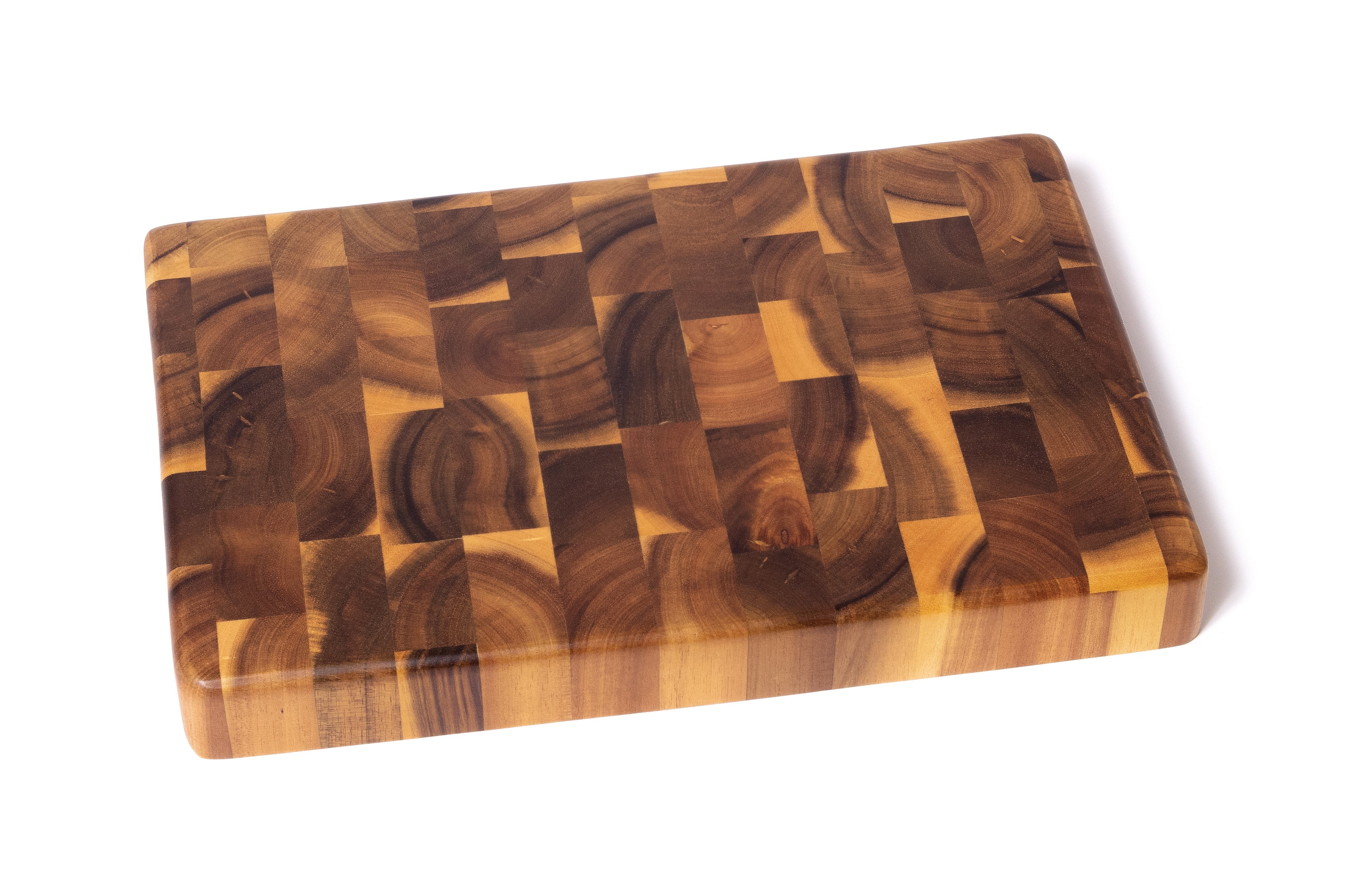 Lipper International Acacia End Grain Chopping Block with Inset Handles