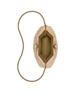 Marc Jacobs The Glam Woven Small Claw Clip Clutch Handbag