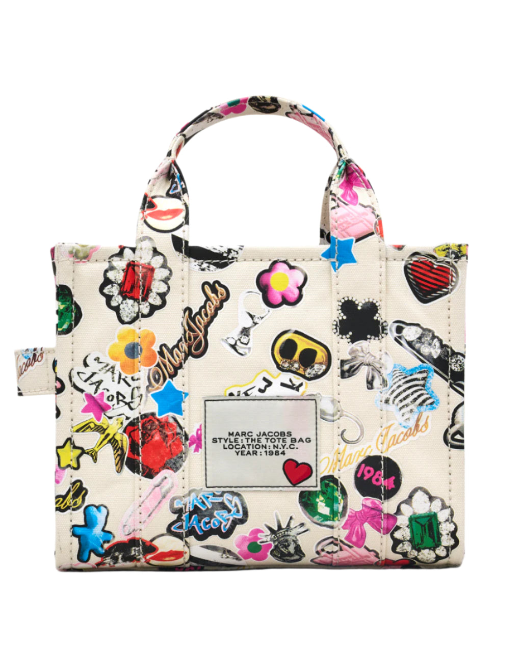 Marc Jacobs The Sticker Canvas Small Tote Handbag – ShopCGX