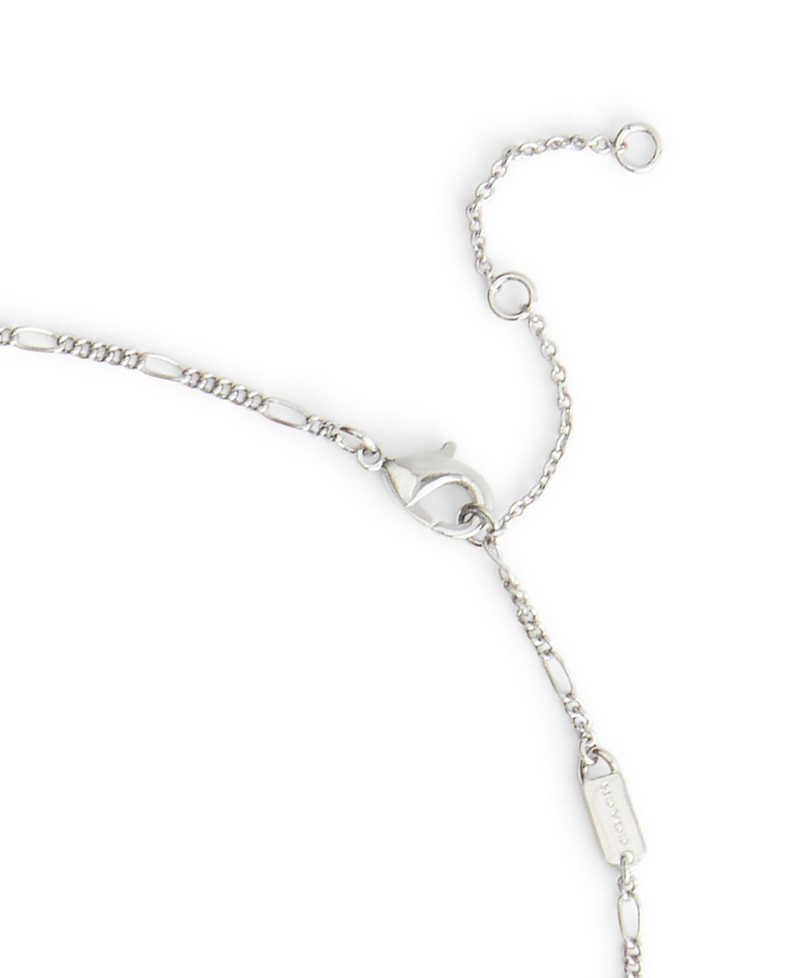 COACH Two-Tone Signature Signet Rondelle Pendant Necklace