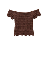 American Eagle Womens AE Off-The-Shoulder Cropped Sweater Tee