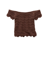 American Eagle Womens AE Off-The-Shoulder Cropped Sweater Tee