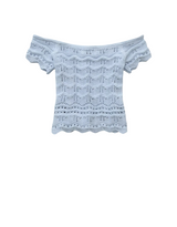 American Eagle Womens AE Off-The-Shoulder Cropped Sweater Tee