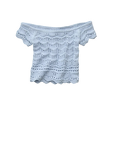 American Eagle Womens AE Off-The-Shoulder Cropped Sweater Tee