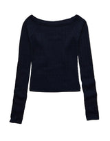 American Eagle Womens AE Fitted Off-The-Shoulder Cable Knit Sweater
