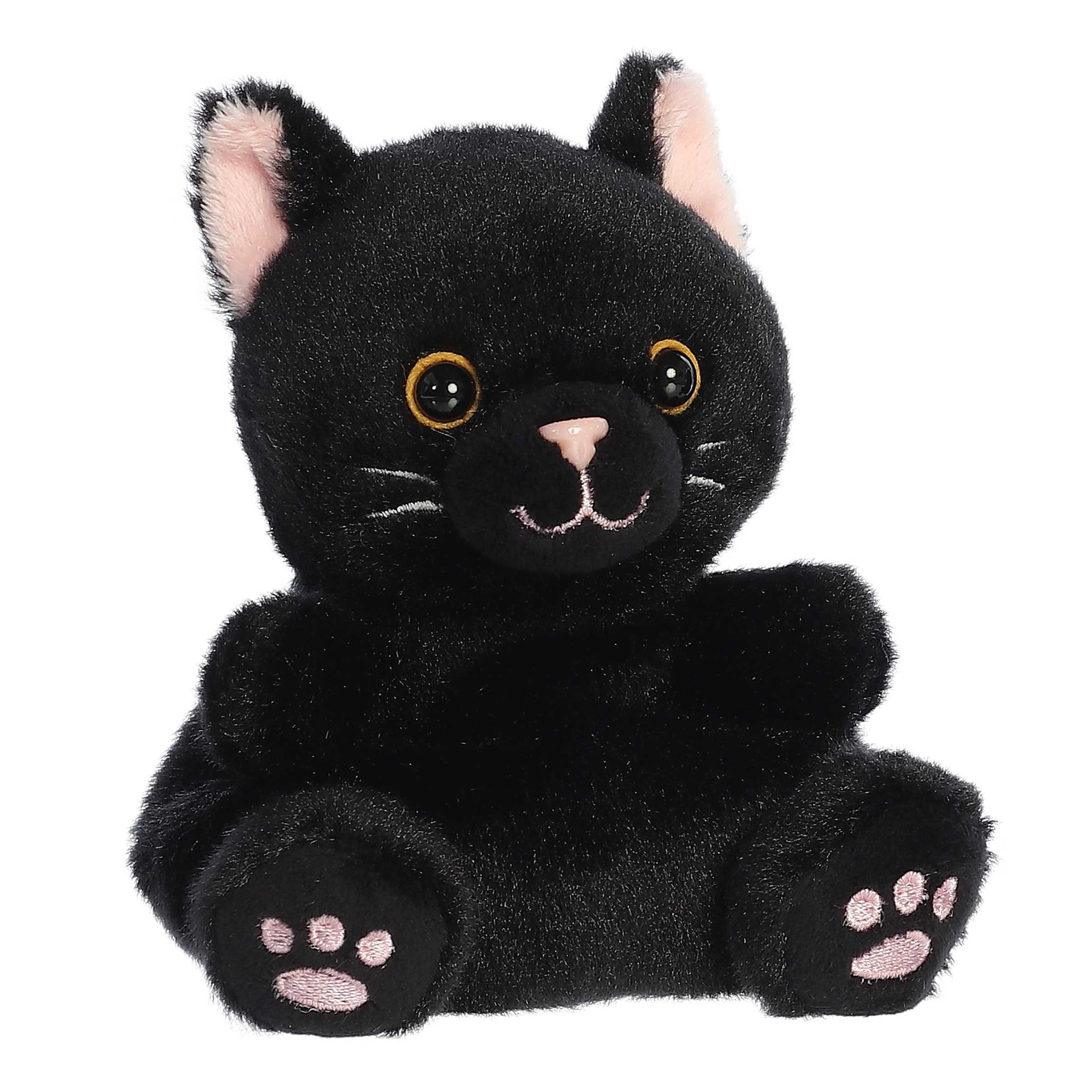 Aurora Palm Pals 5" Twilight Black Cat Plush Toy