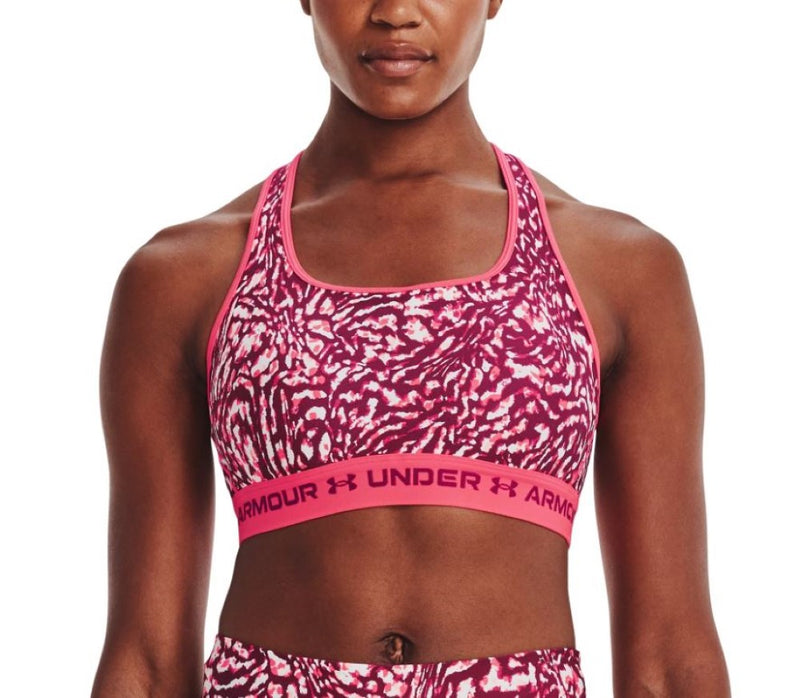 Under Armour Womens Armour Mid Crossback Printed Sports Bra