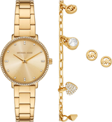 Michael Kors Womens Pyper Gold Watch Set
