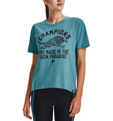 Under Armour Womens Project Rock Iron Heavyweight Short Sleeve T-Shirt