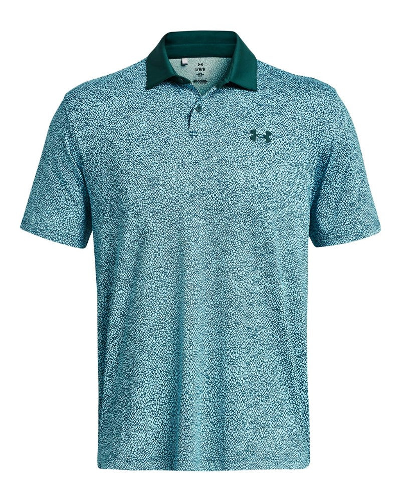 Under Armour Mens Playoff Coral Jacquard Short Sleeve Polo
