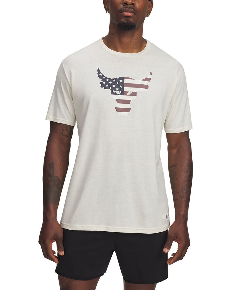 Under Armour Mens UA Project Rock Freedom Bull Short Sleeve T-Shirt