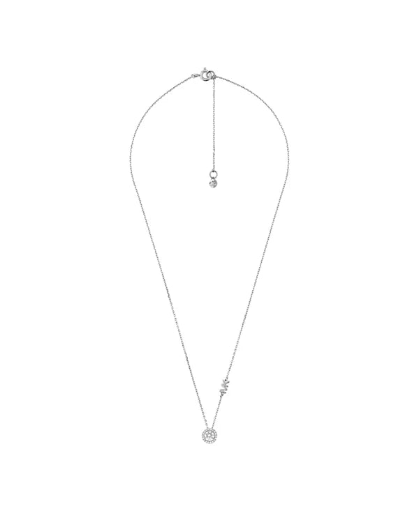 Michael Kors Sterling Silver Cubic Zirconia Pendant Necklace