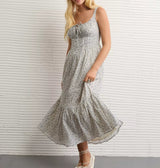 American Eagle Womens AE Catie Corset Midi Dress