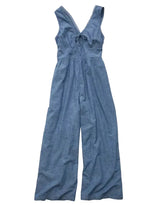 American Eagle Womens AE Tie-Front Lace Trim Jumpsuit