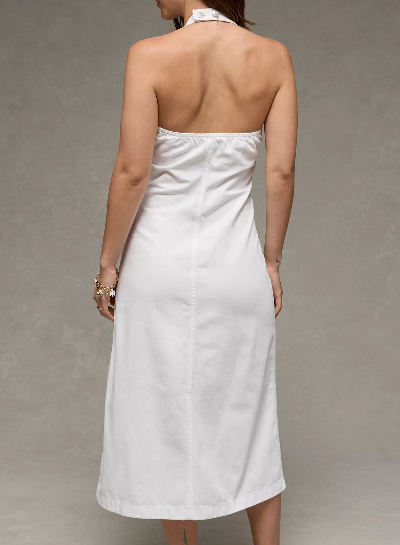 American Eagle Womens AE Denim Halter Midi Dress – ShopCGX