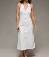 American Eagle Womens AE Denim Halter Midi Dress
