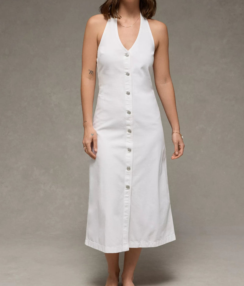 American Eagle Womens AE Denim Halter Midi Dress – ShopCGX
