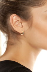 Kurt Geiger Pavé Rainbow Huggie Hoop Earrings