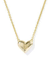 Kendra Scott Heart Letter D Gold Ivory Mother of Pearl Short Pendant Necklace