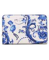 Anne Klein Blue Toile Medium Snap Bifold Wallet