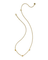 Kendra Scott Gold Mini Elisa Three Amber Stone Strand Necklace