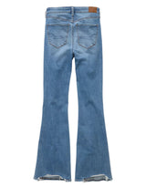 American Eagle Womens AE Next Level Ripped Super High-Waisted Flare Jeans