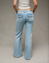 American Eagle Womens AE Stretch Low-Rise Flare Jeans