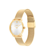 COACH Womens Elliot Gold-Tone Mesh Band Watch