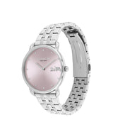 COACH Womens Elliot Silver-Tone Watch