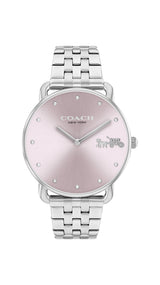 COACH Womens Elliot Silver-Tone Watch