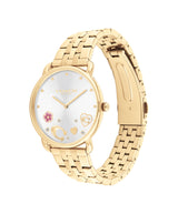 COACH Womens Elliot Gold-Tone Crystal Accent Watch