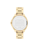 COACH Womens Kitt Gold-Tone Crystal Accent Watch